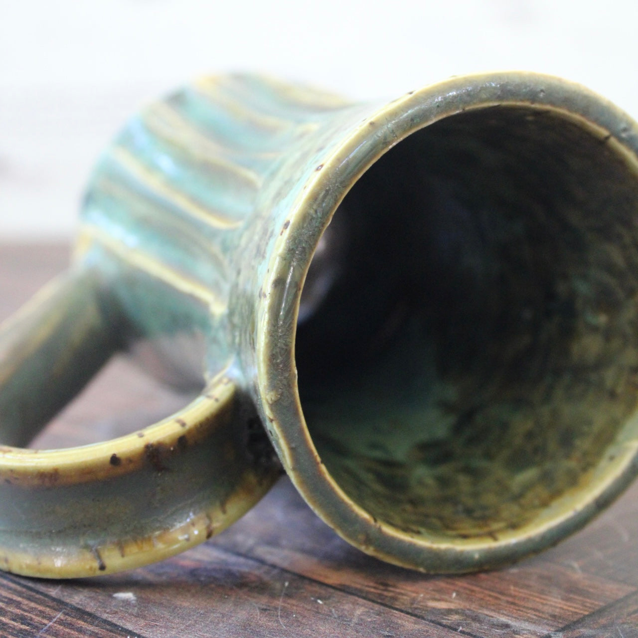 Forest Thick Lines Carved Mug