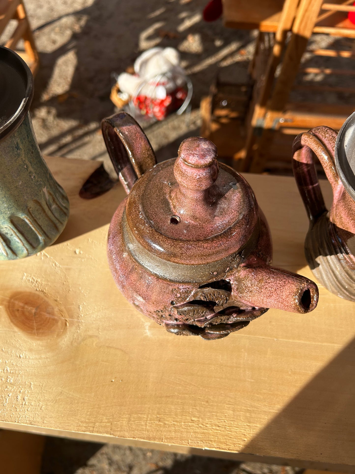 Forest floor personal tea pot