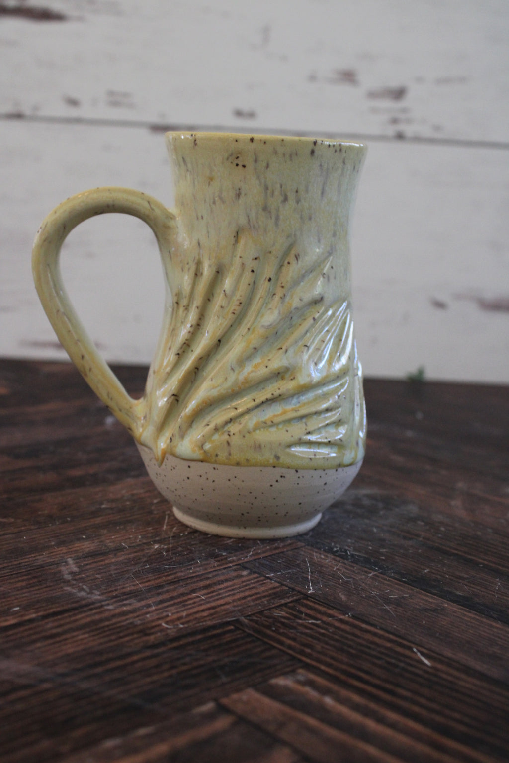 Canary Wave Lines Mug