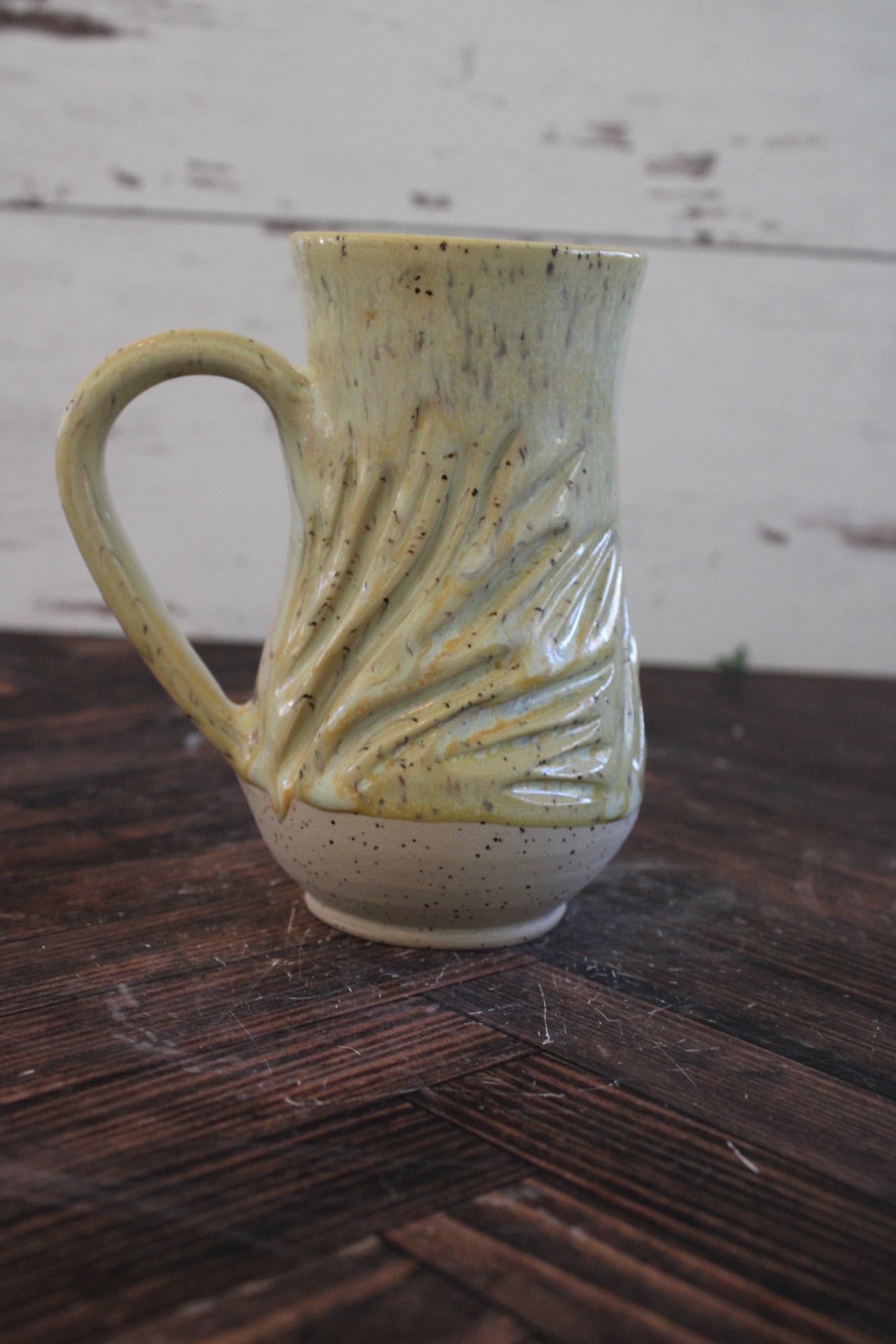 Canary Wave Lines Mug