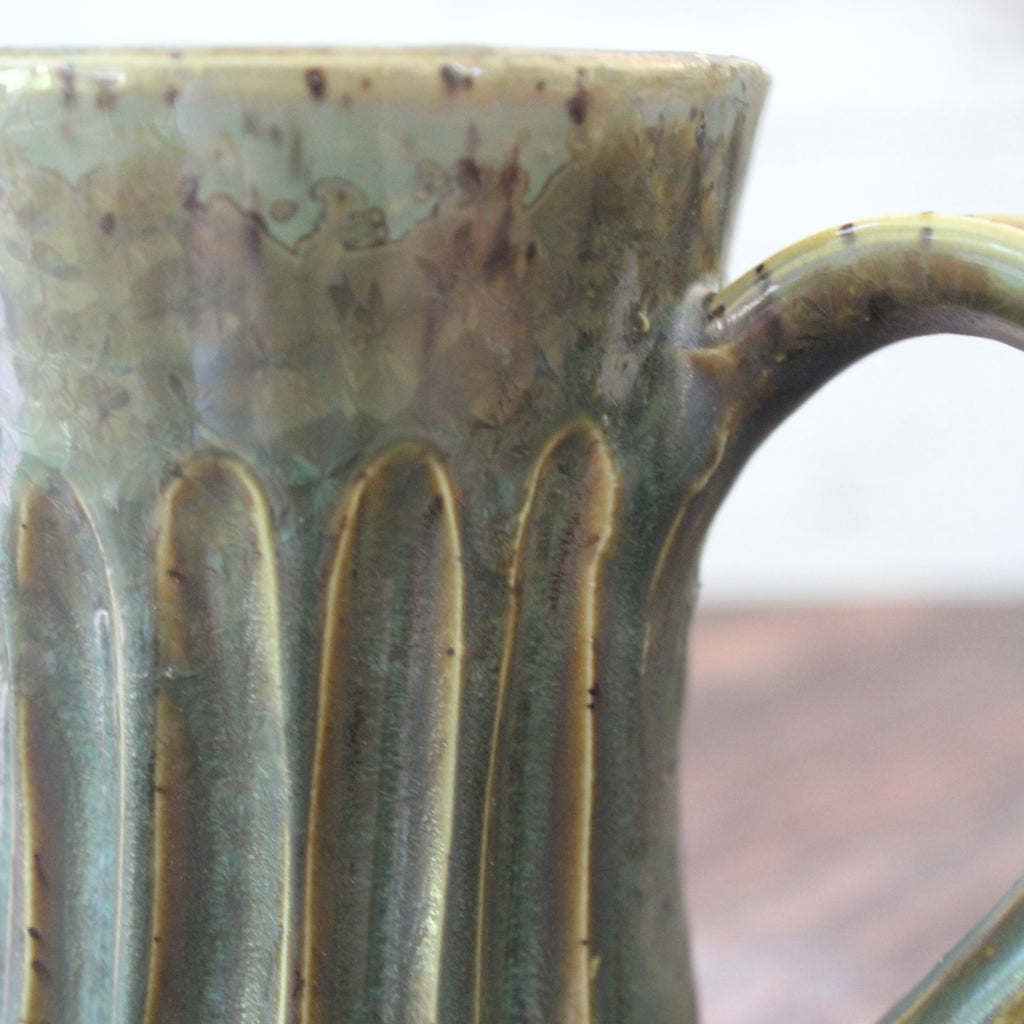 Forest Thick Lines Carved Mug