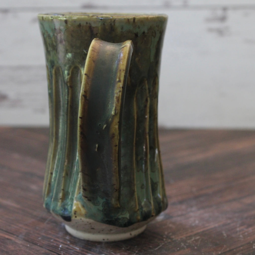 Forest Thick Lines Carved Mug