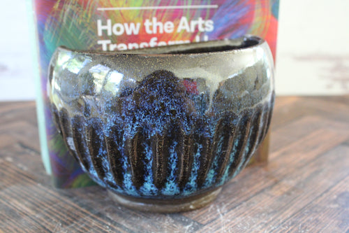 Blue Bioluminescence Book Ends