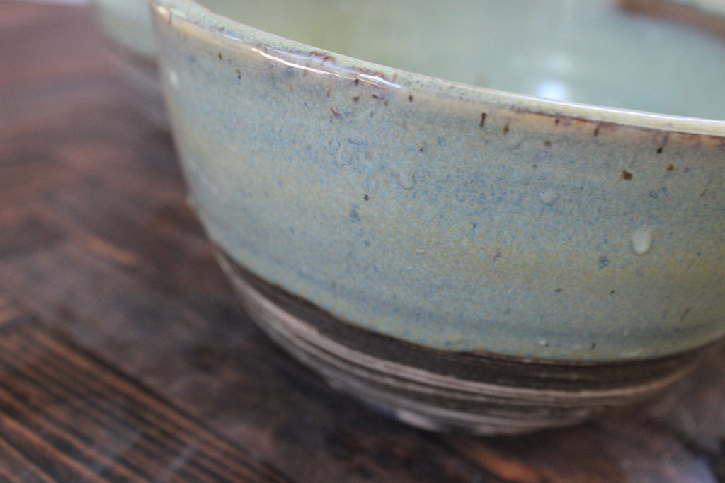 Large Soup/ Pho/ Salad/ Poke Bowls- Marbled Sea Foam