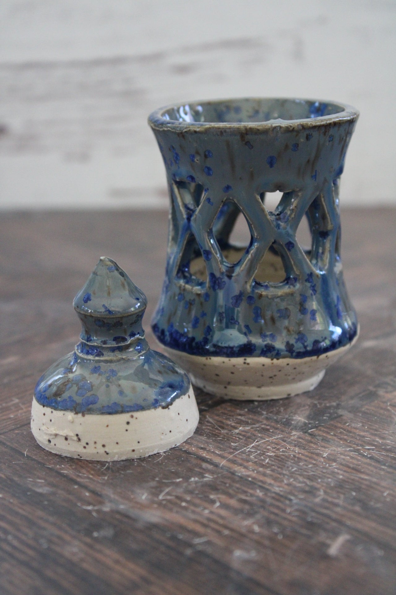 Denim Tall Incense Burner