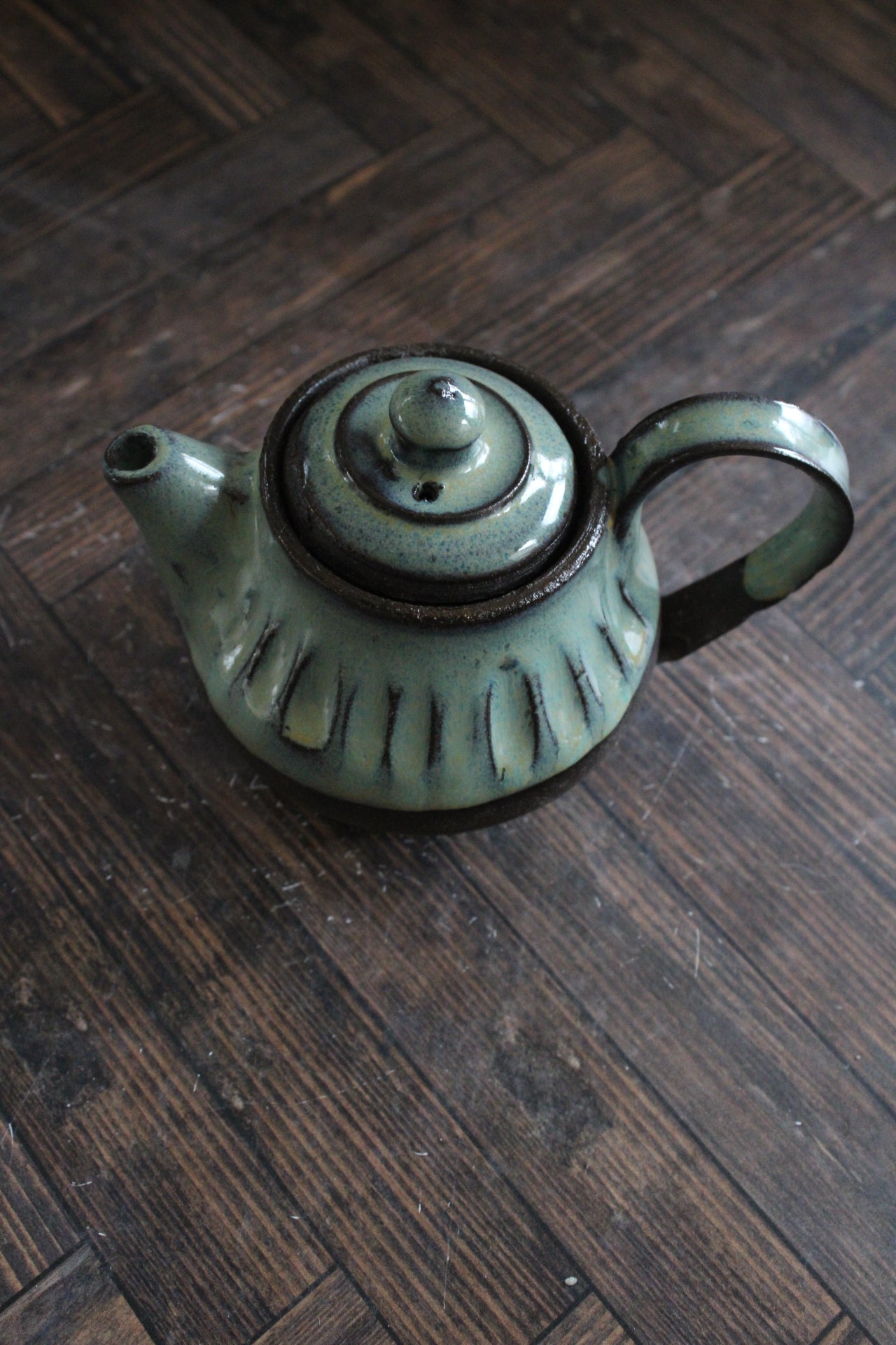 Midnight Sea Foam Mini Teapots