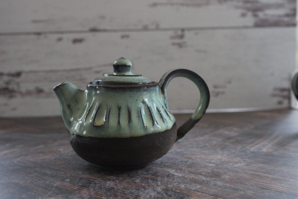 Midnight Sea Foam Mini Teapots