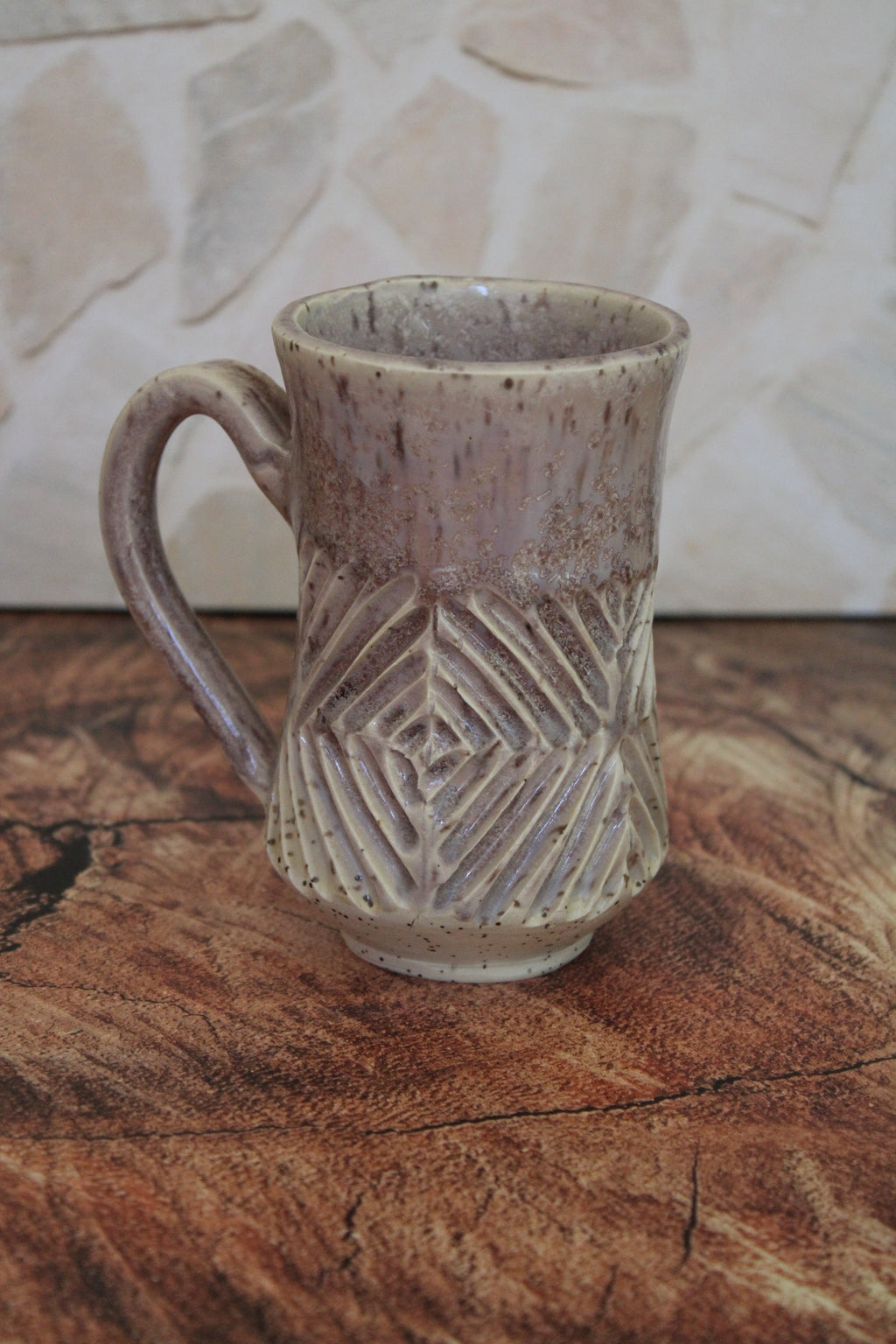 Mother of Pearl Criss Cross Mug