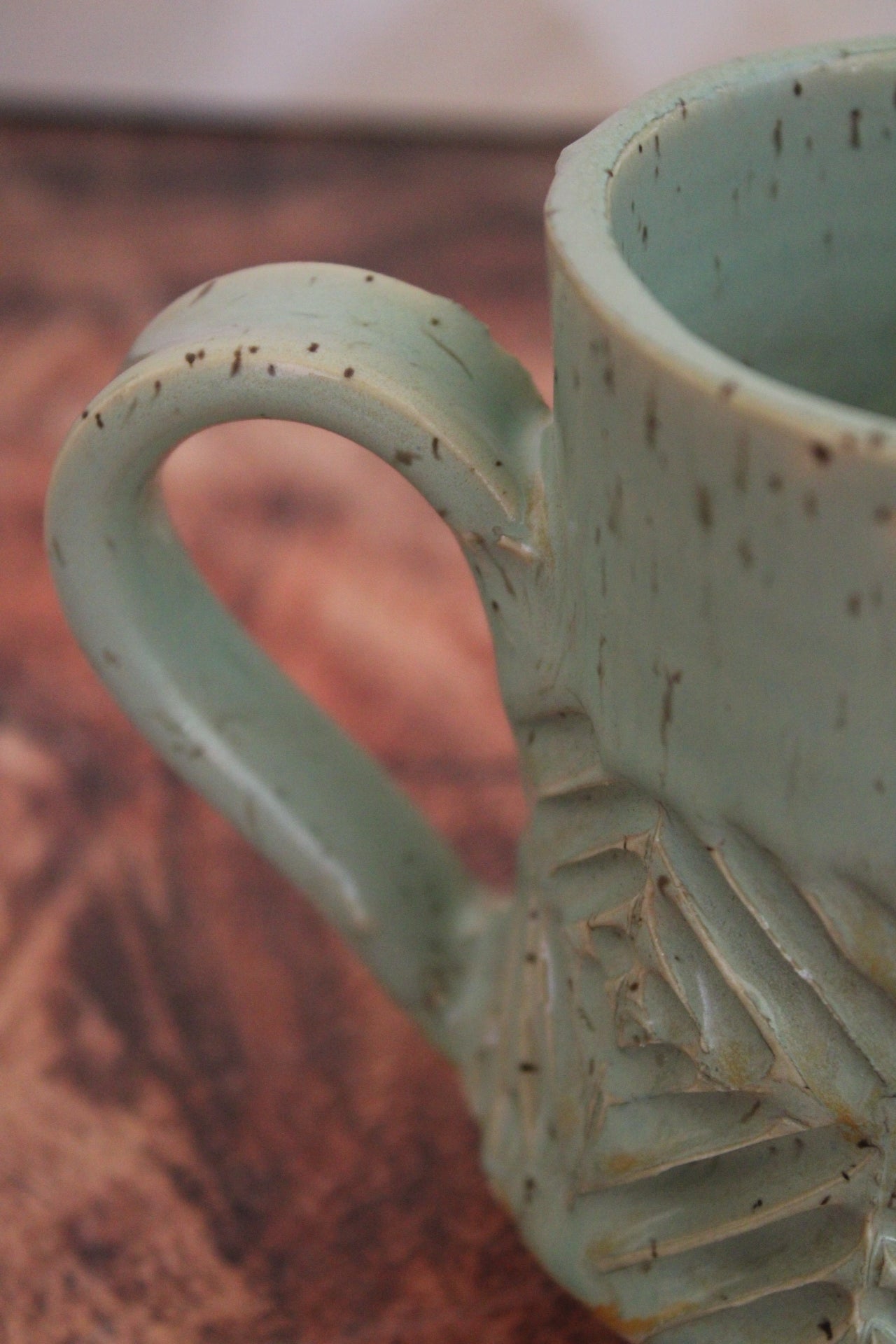 Summer Sea Foam Criss Cross Tea Cup