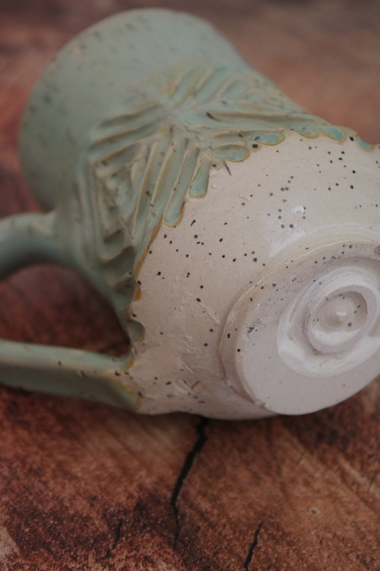 Summer Sea Foam Criss Cross Tea Cup
