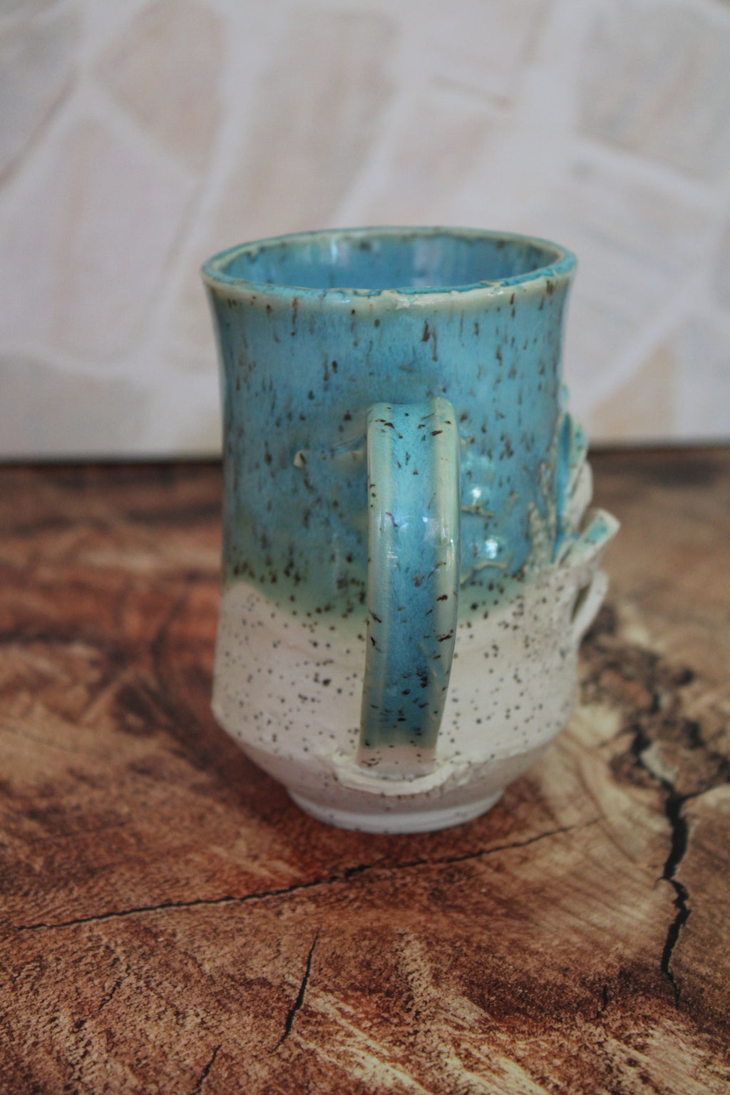 Turquoise Mushroom Sculpture Mug
