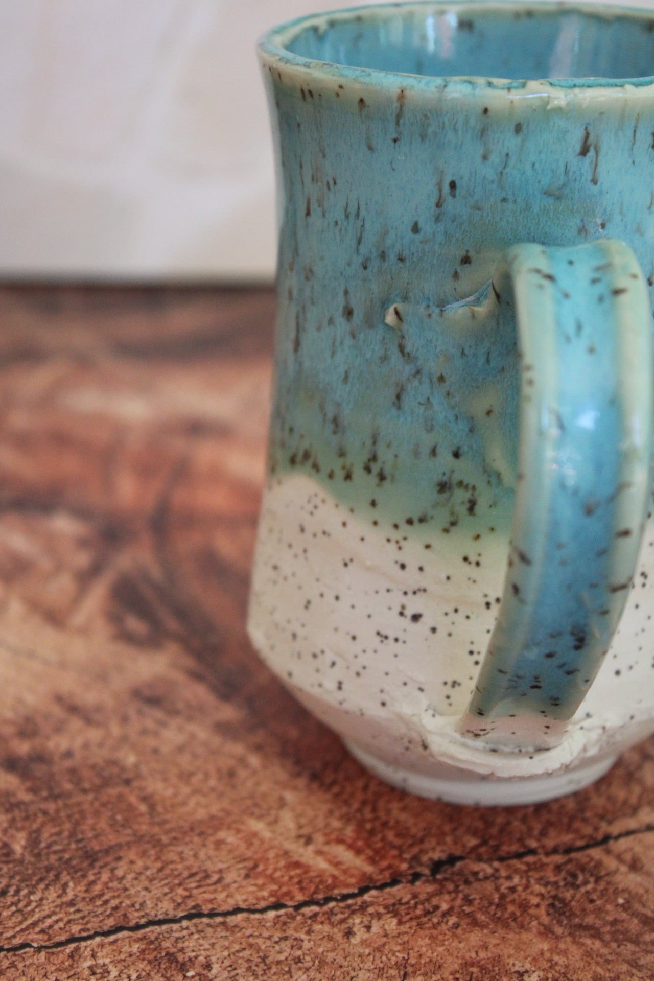 Turquoise Mushroom Sculpture Mug