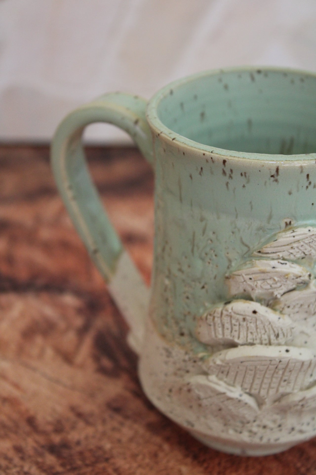Summer Sea Foam Mushroom Sculpture Mug