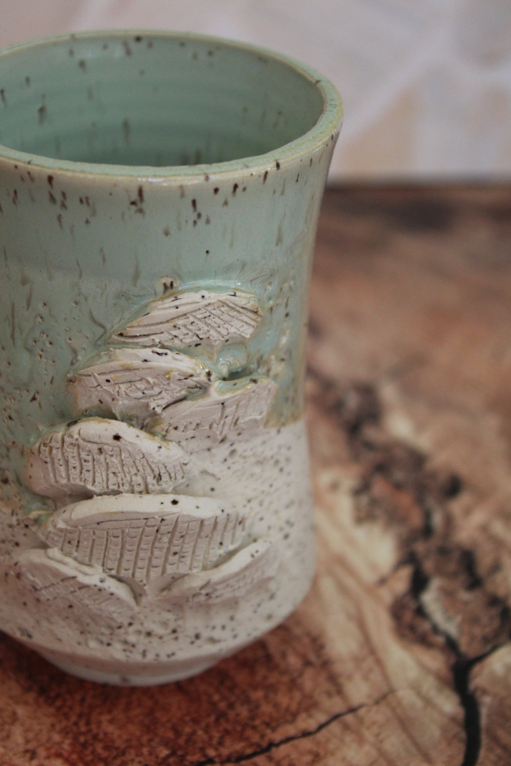 Summer Sea Foam Mushroom Sculpture Mug