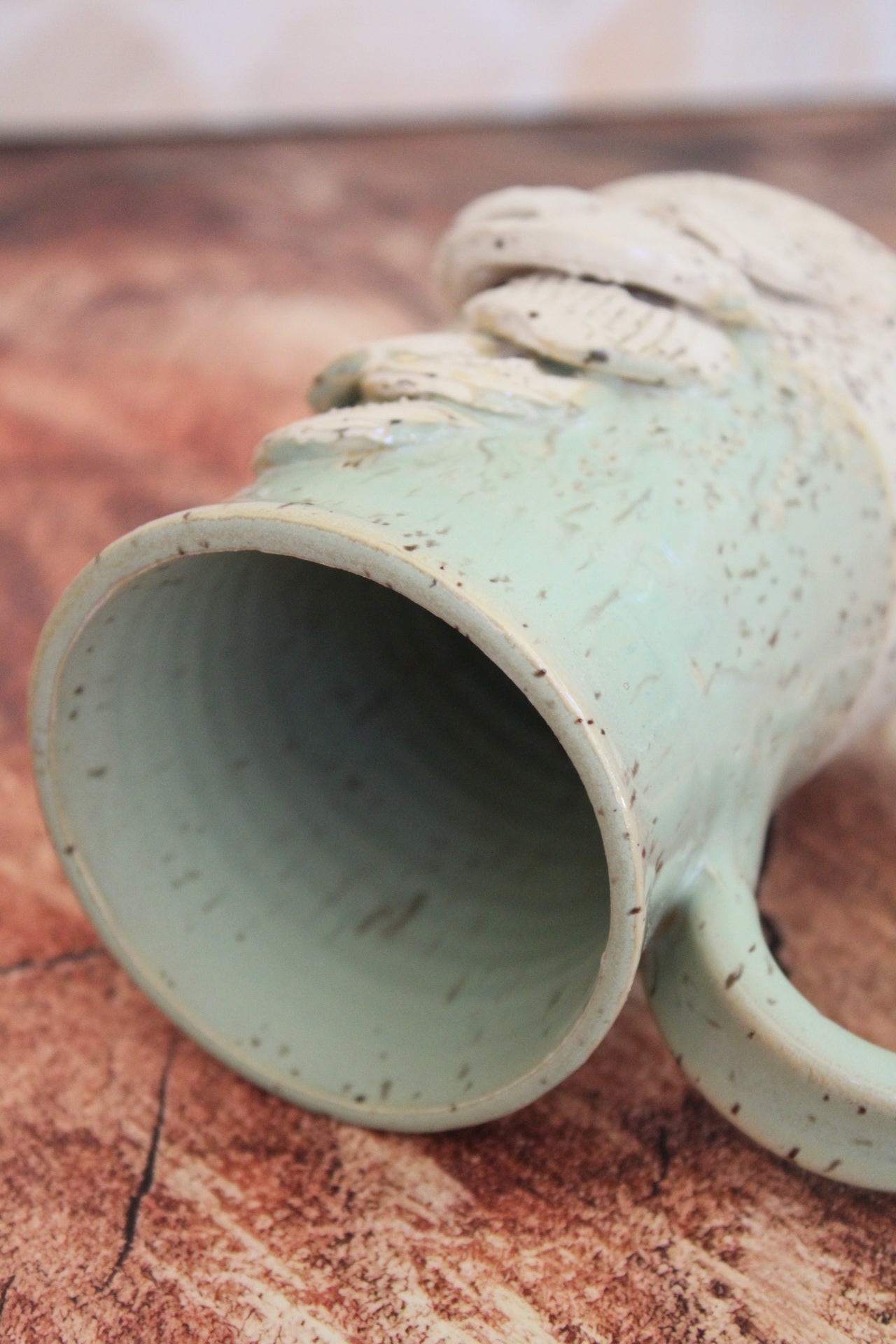 Summer Sea Foam Mushroom Sculpture Mug