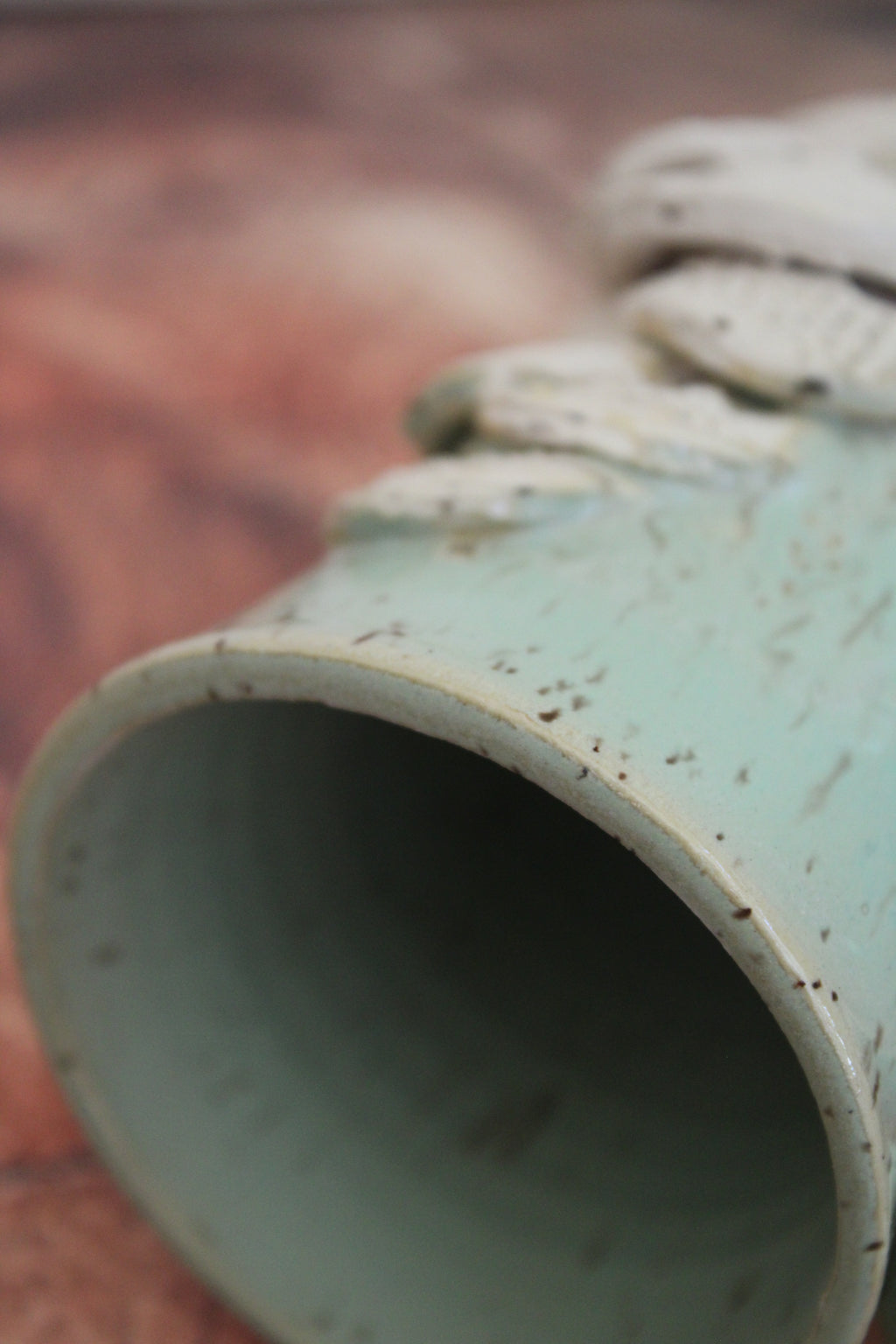 Summer Sea Foam Mushroom Sculpture Mug