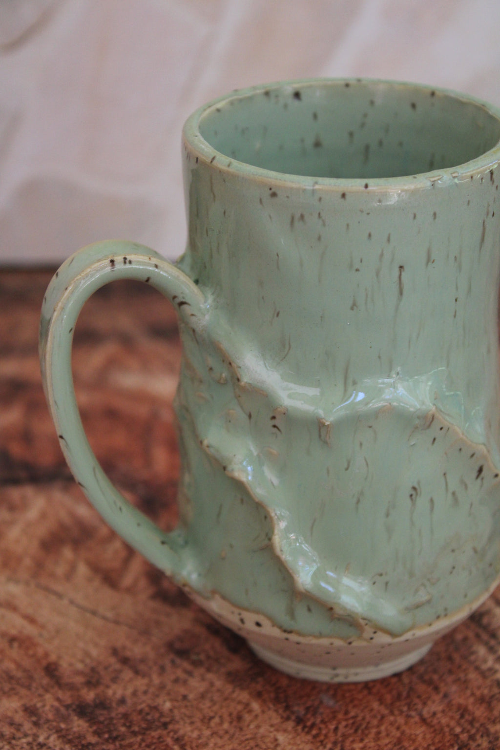 Summer Sea Foam Waves Sculpture Mug