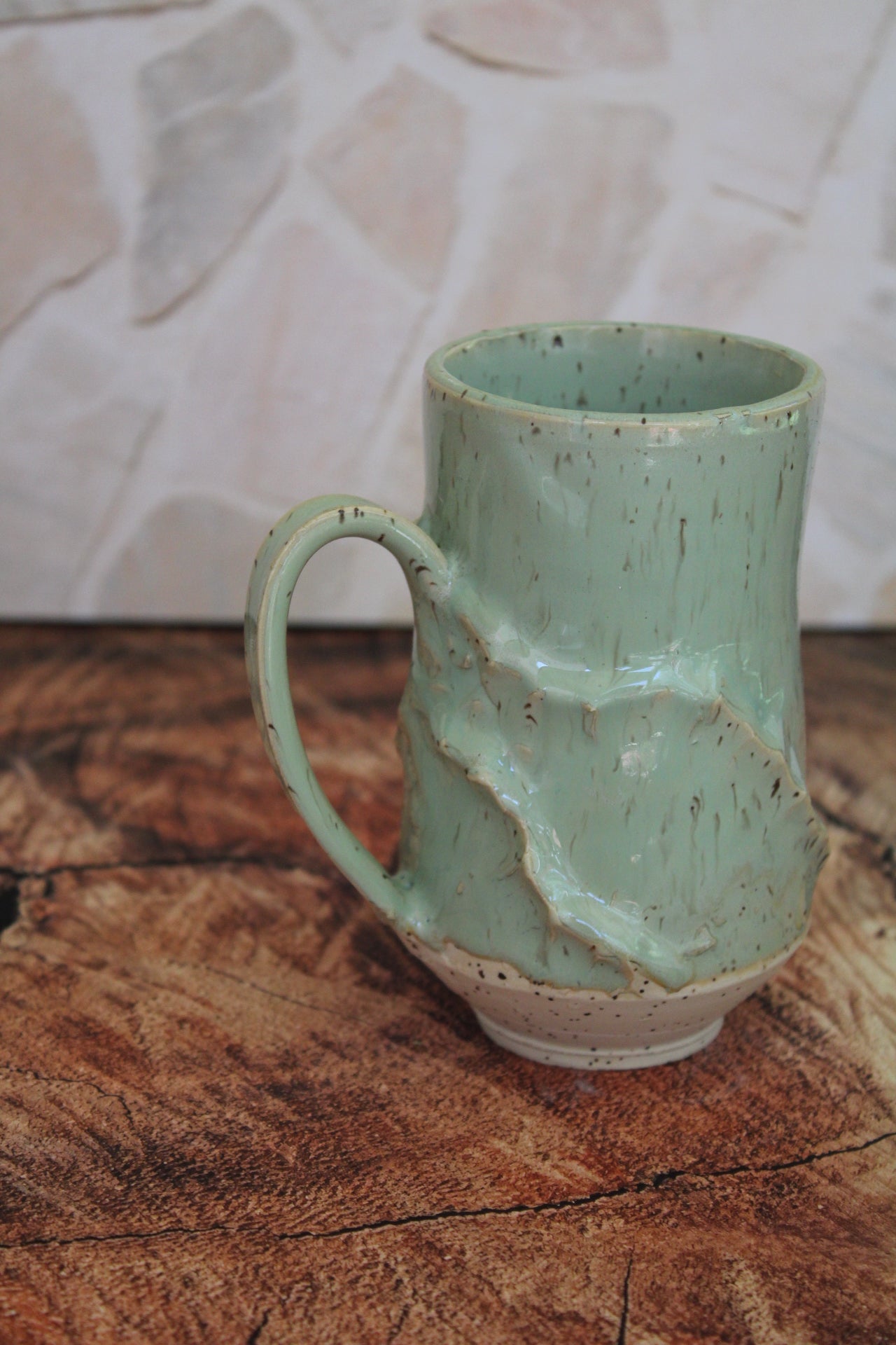Summer Sea Foam Waves Sculpture Mug