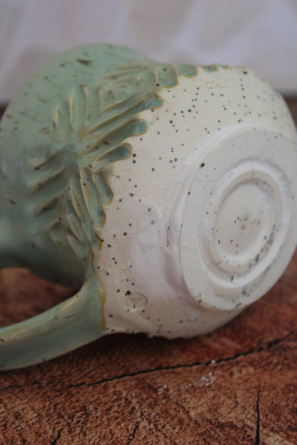 Summer Sea Foam Wide Mug: In Criss Cross