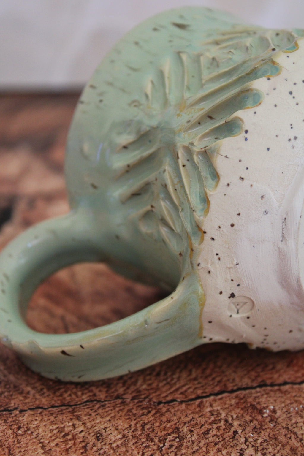 Summer Sea Foam Wide Mug: In Criss Cross