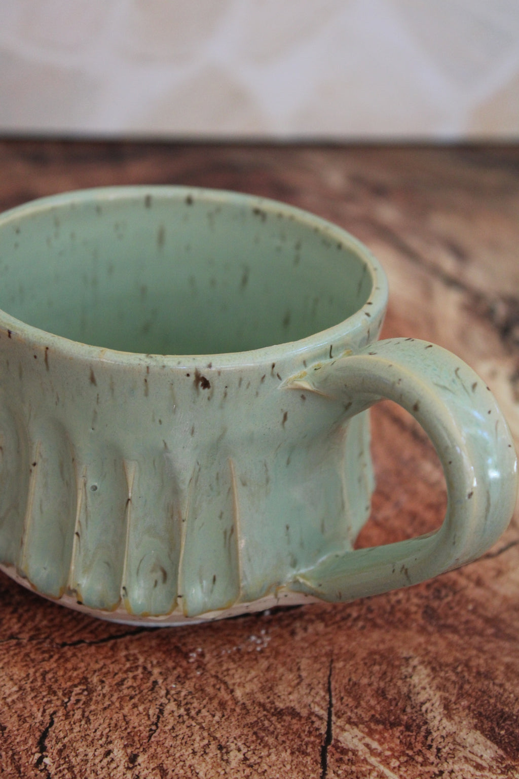 Summer Sea Foam Wide Mug: In Thick Roads