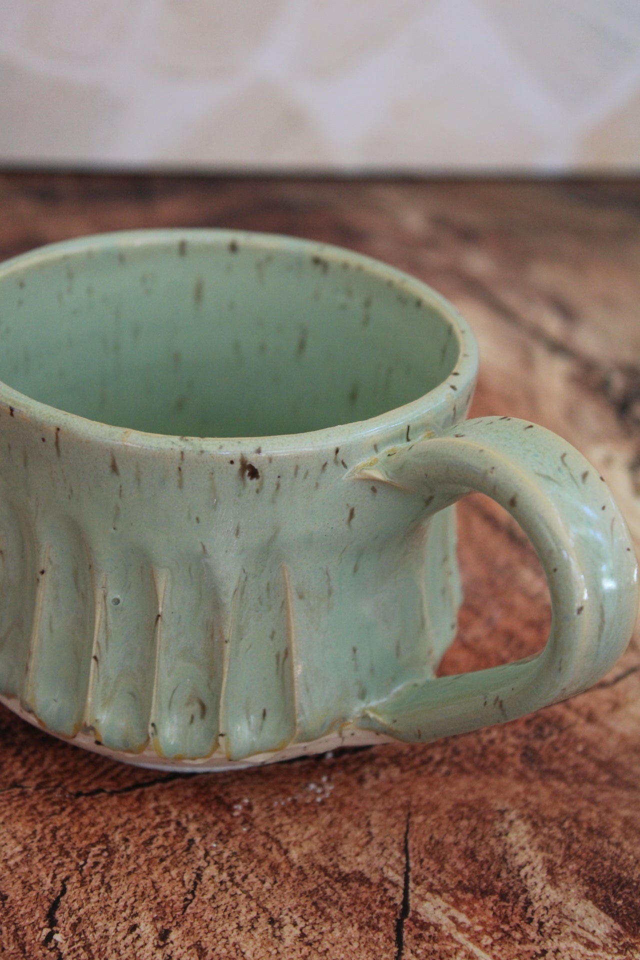 Summer Sea Foam Wide Mug: In Thick Roads
