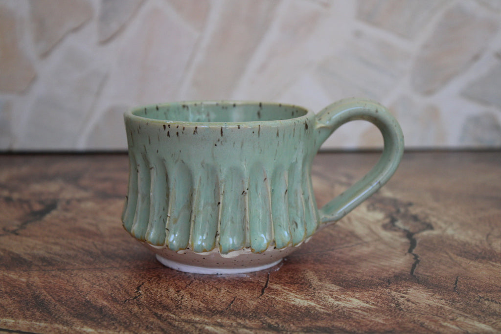 Summer Sea Foam Wide Mug: In Thick Roads