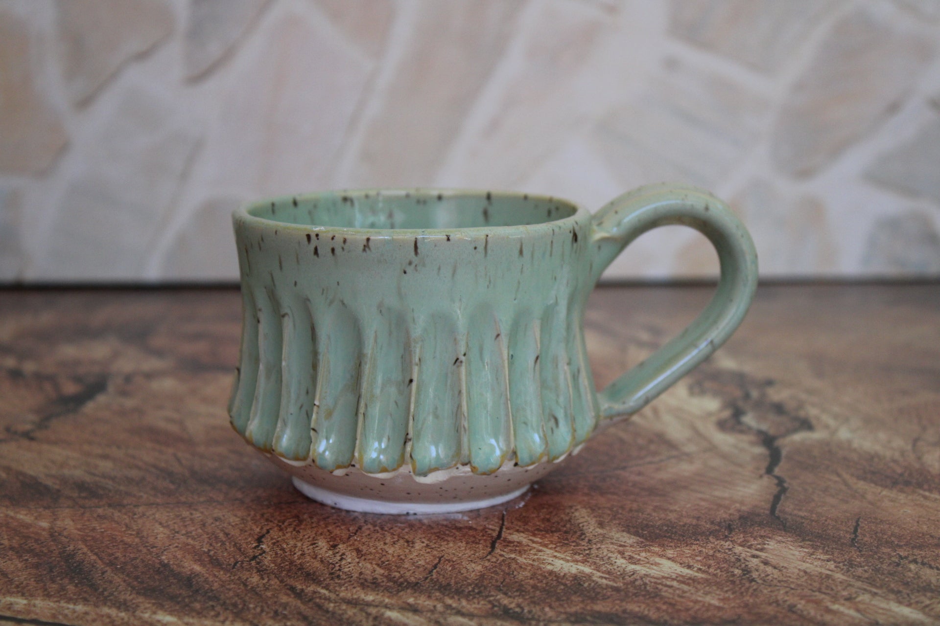 Summer Sea Foam Wide Mug: In Thick Roads