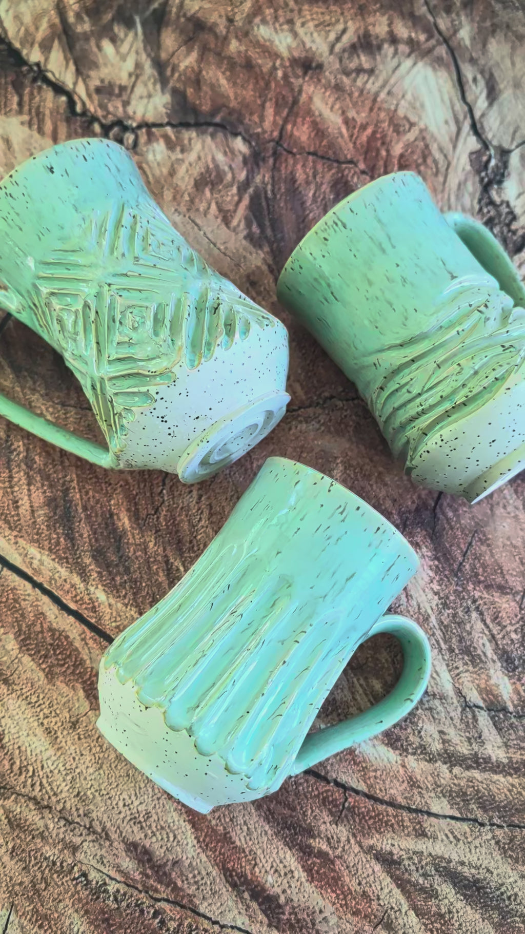 Sea Foam Tall Mugs