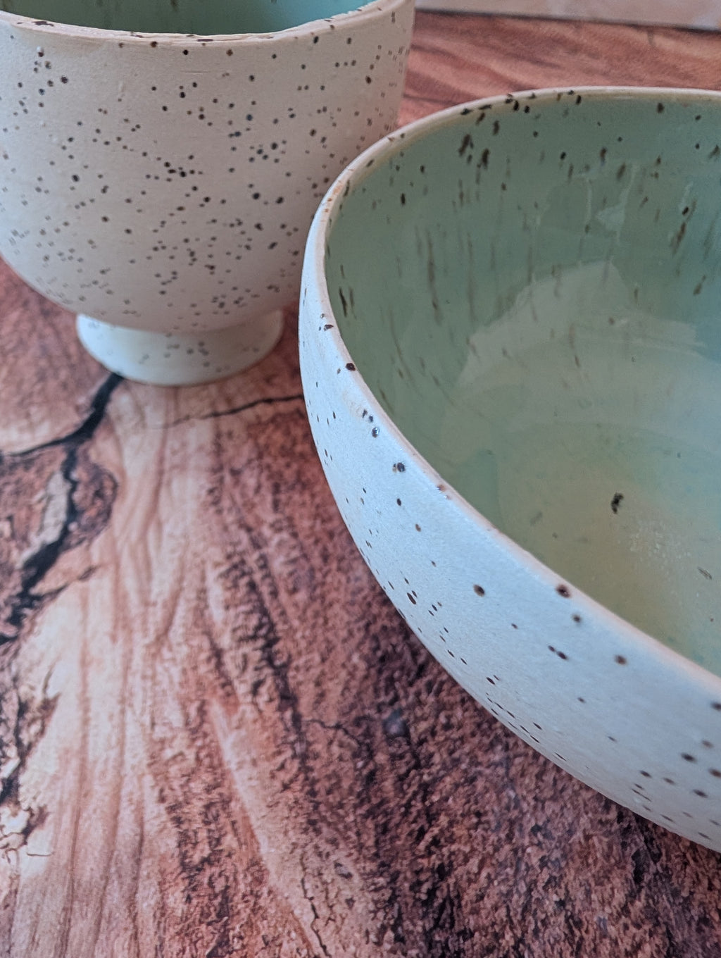 Pedestal Sea Foam Matcha Making Ceramics Set