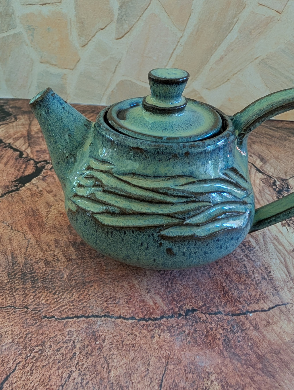 Small Sea Foam Wave Tea Pot