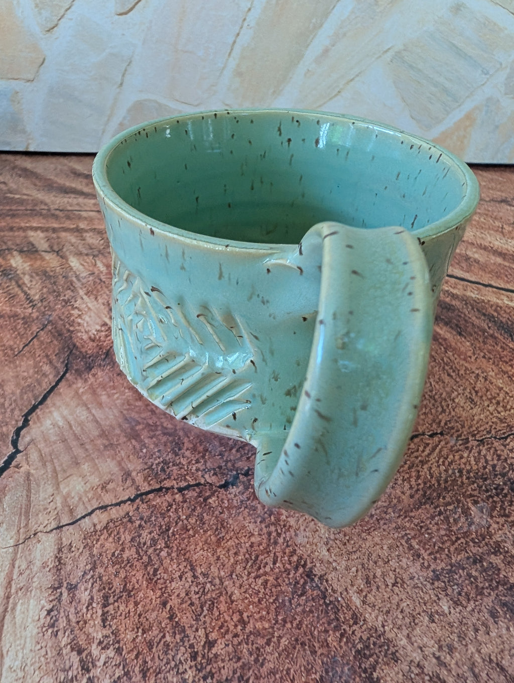 Sea Foam diamond Wide Mouth Mug