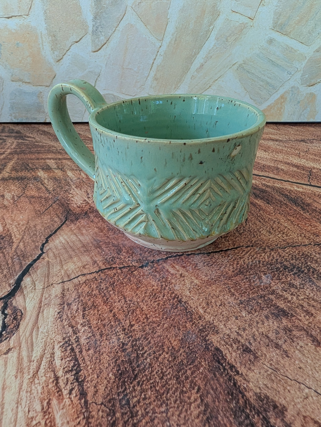 Sea Foam diamond Wide Mouth Mug