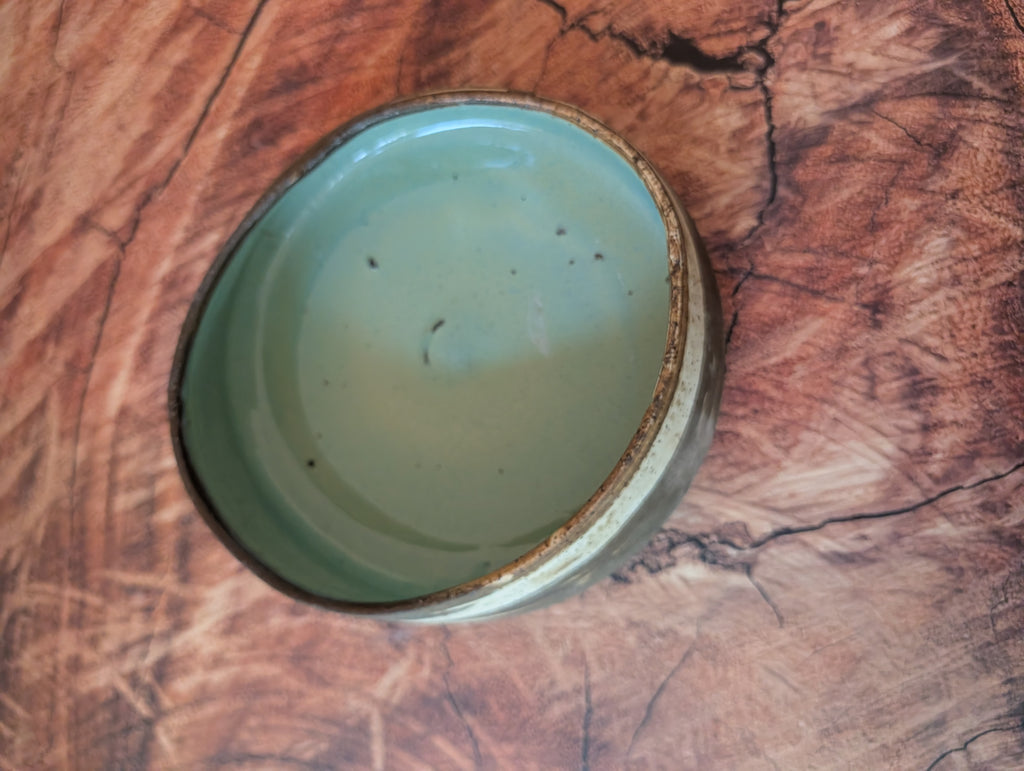 Marbled Oval Serving Bowl: sea foam