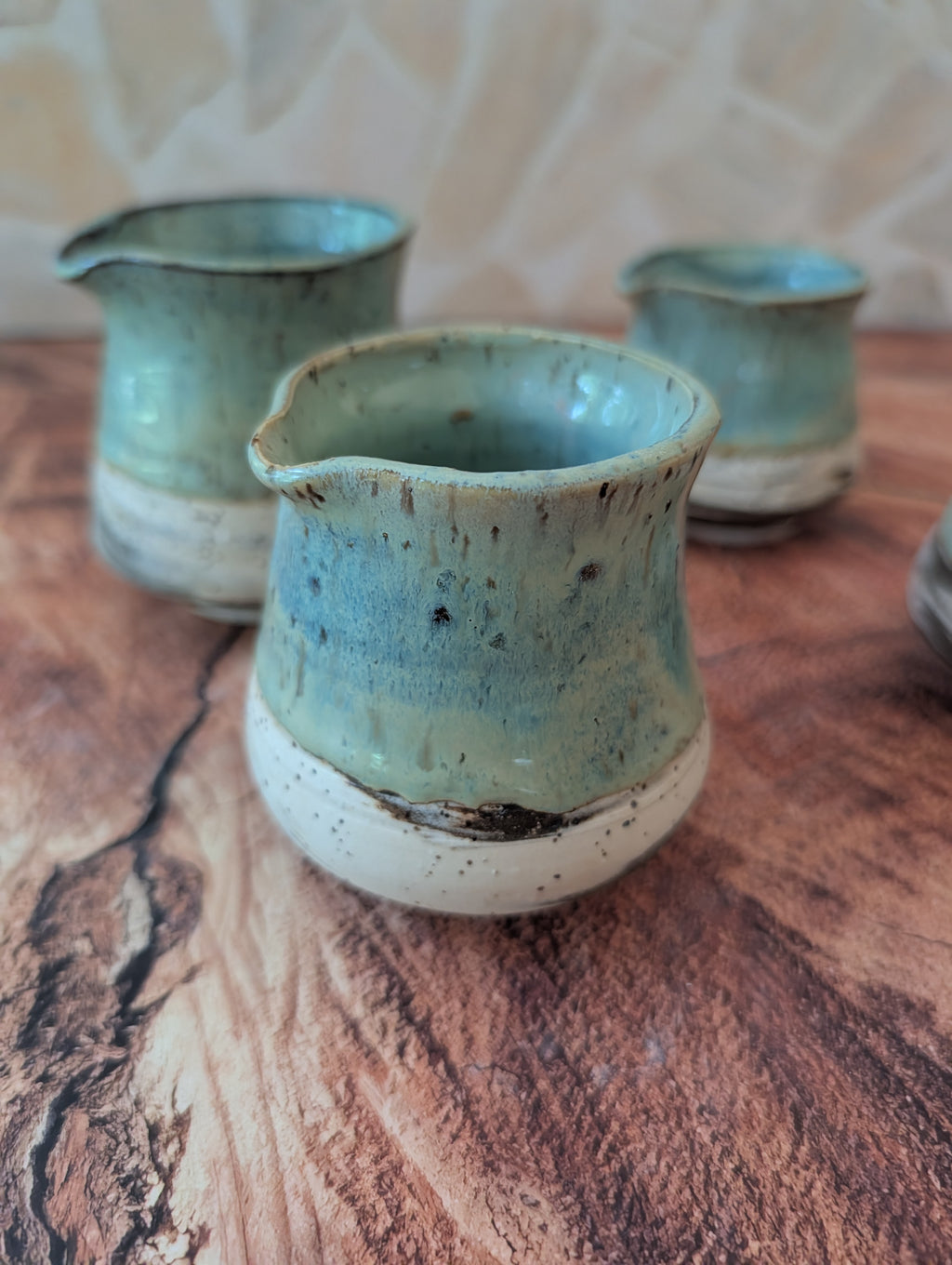 Marbled Sea foam Mini pitchers