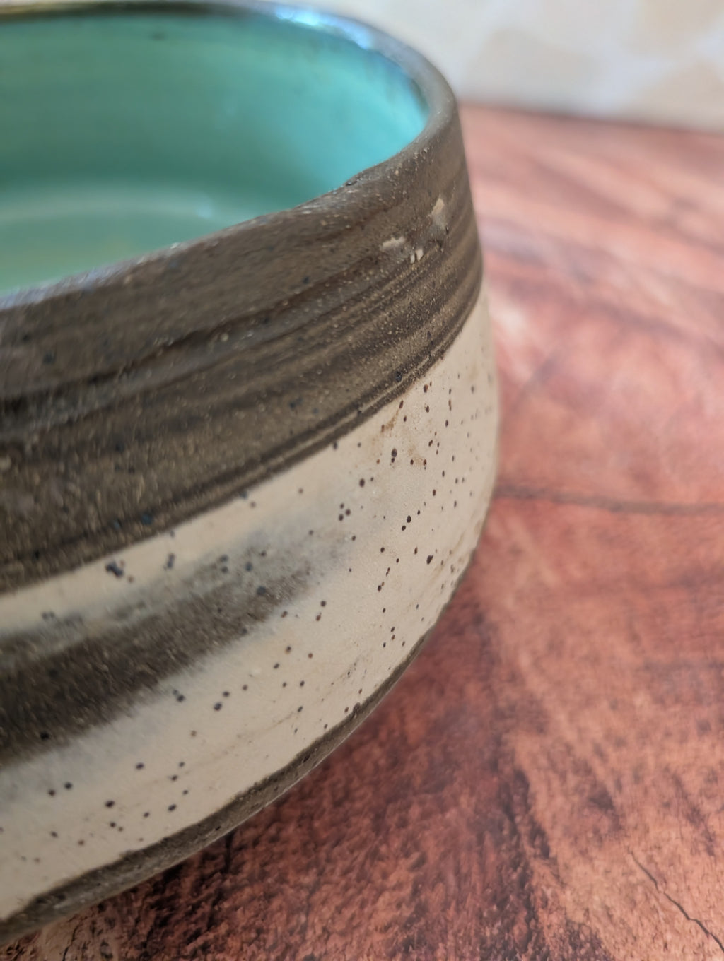 Marbled Oval Serving Bowl: sea foam