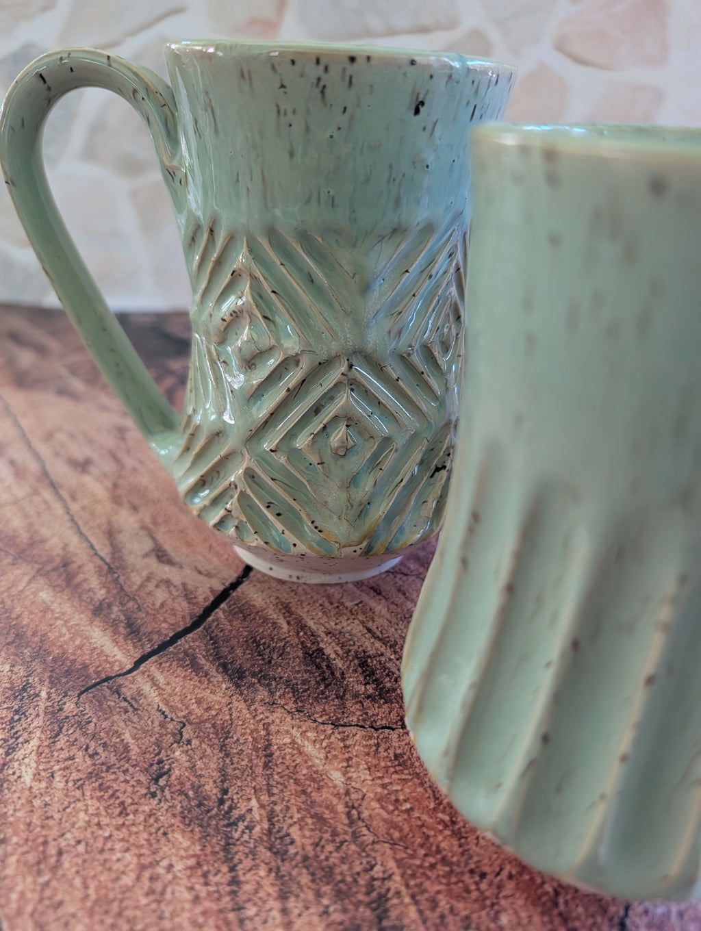 Sea Foam Tall Mugs