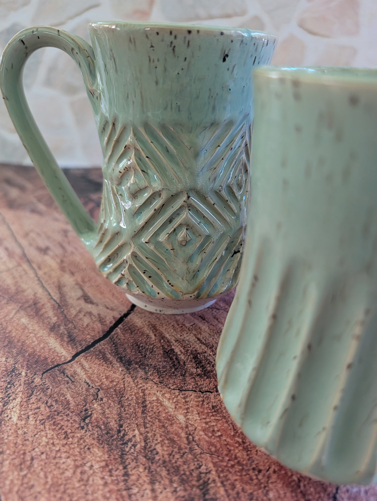 Sea Foam Tall Mugs