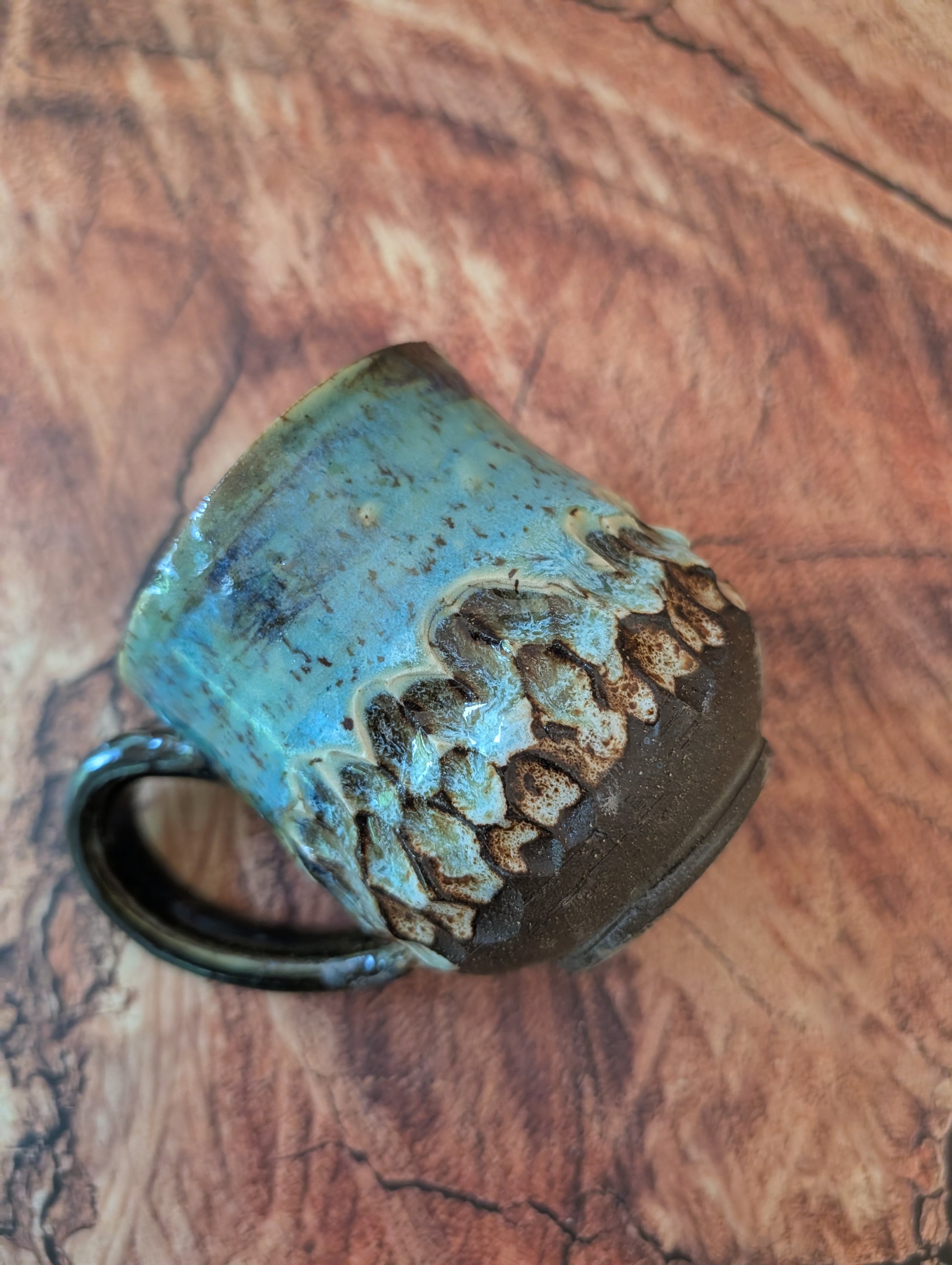 Rustic Blue Wide Mouth on the Rocks