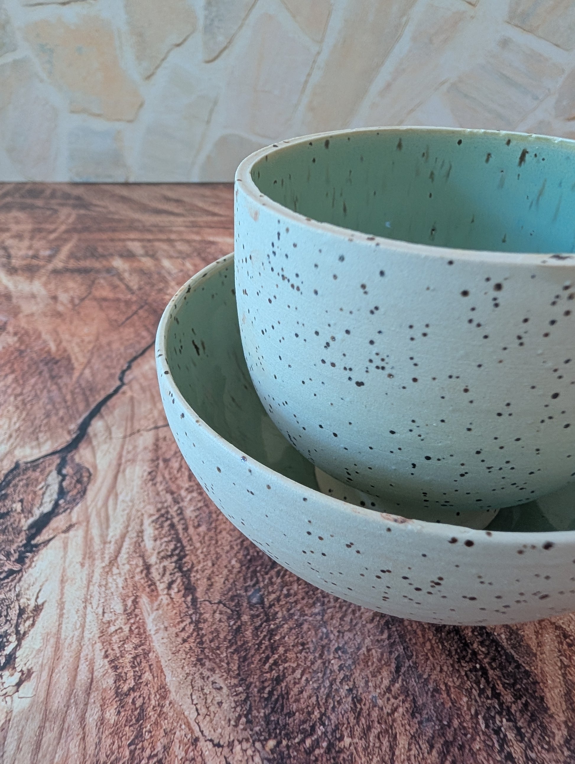 Pedestal Sea Foam Matcha Making Ceramics Set