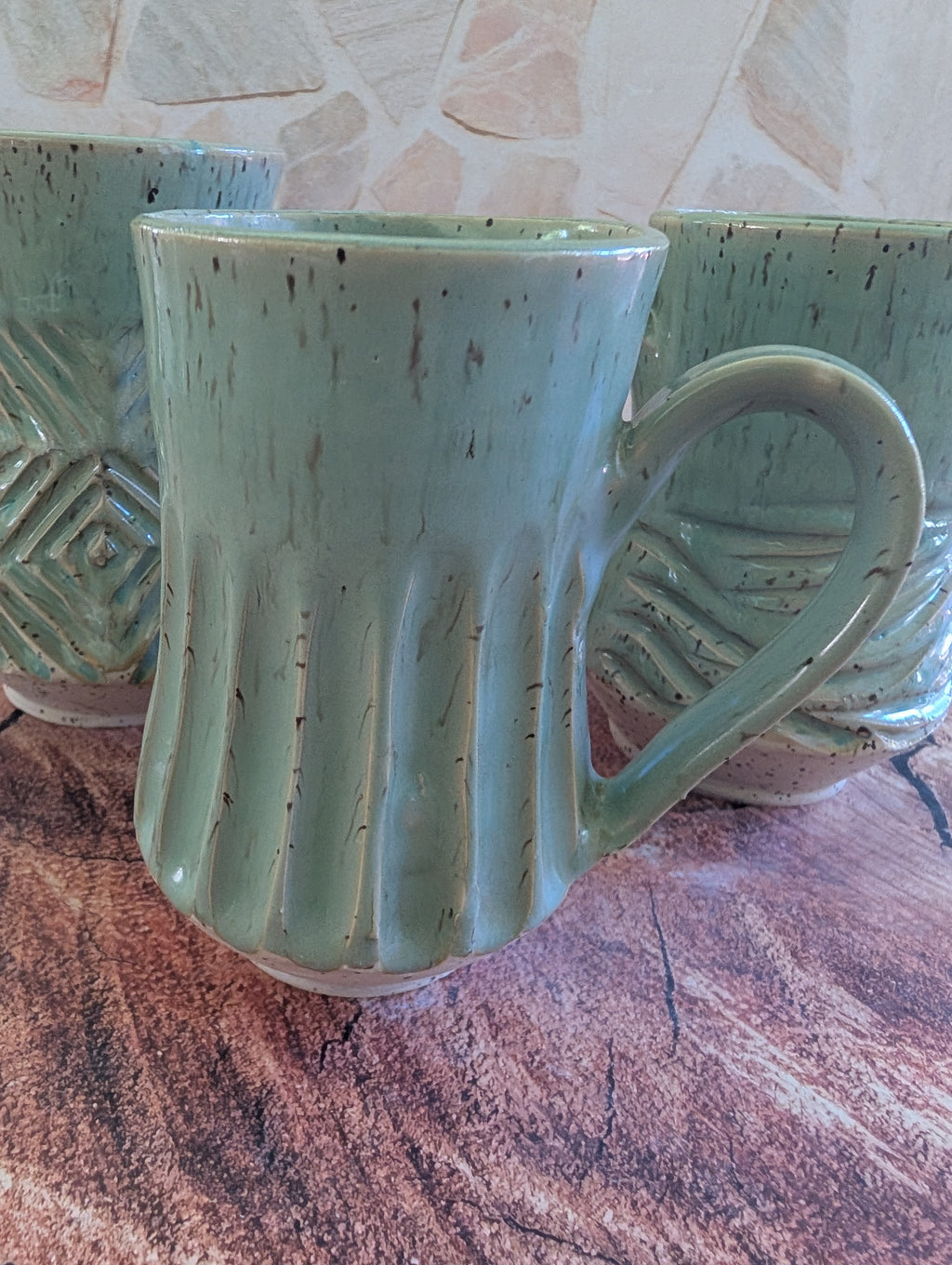 Sea Foam Tall Mugs