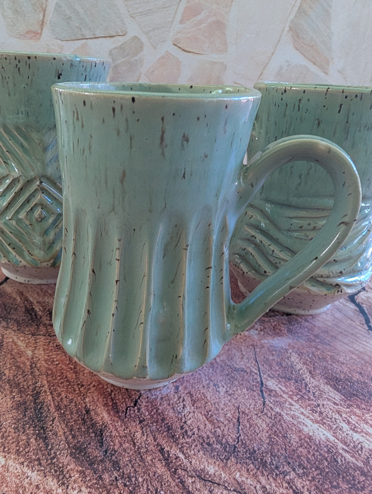 Sea Foam Tall Mugs
