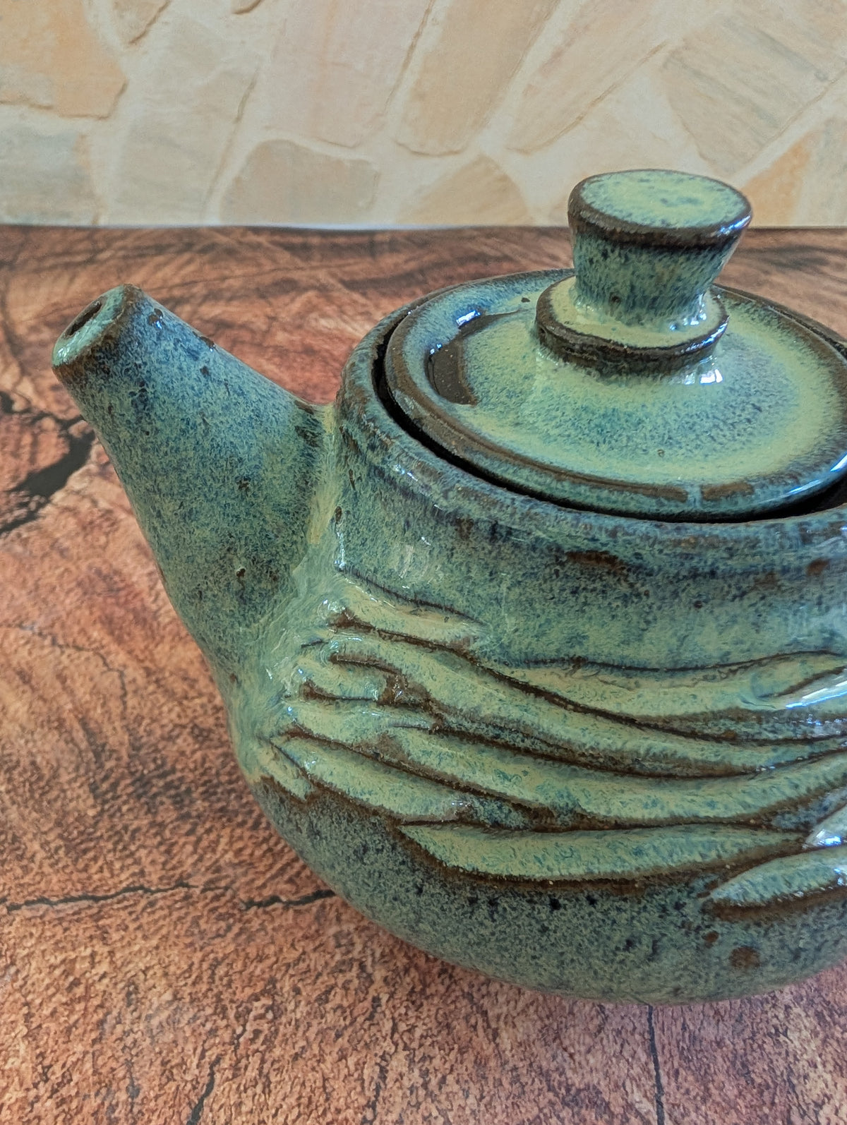 Small Sea Foam Wave Tea Pot