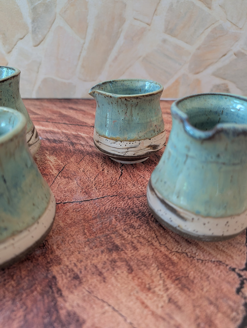 Marbled Sea foam Mini pitchers