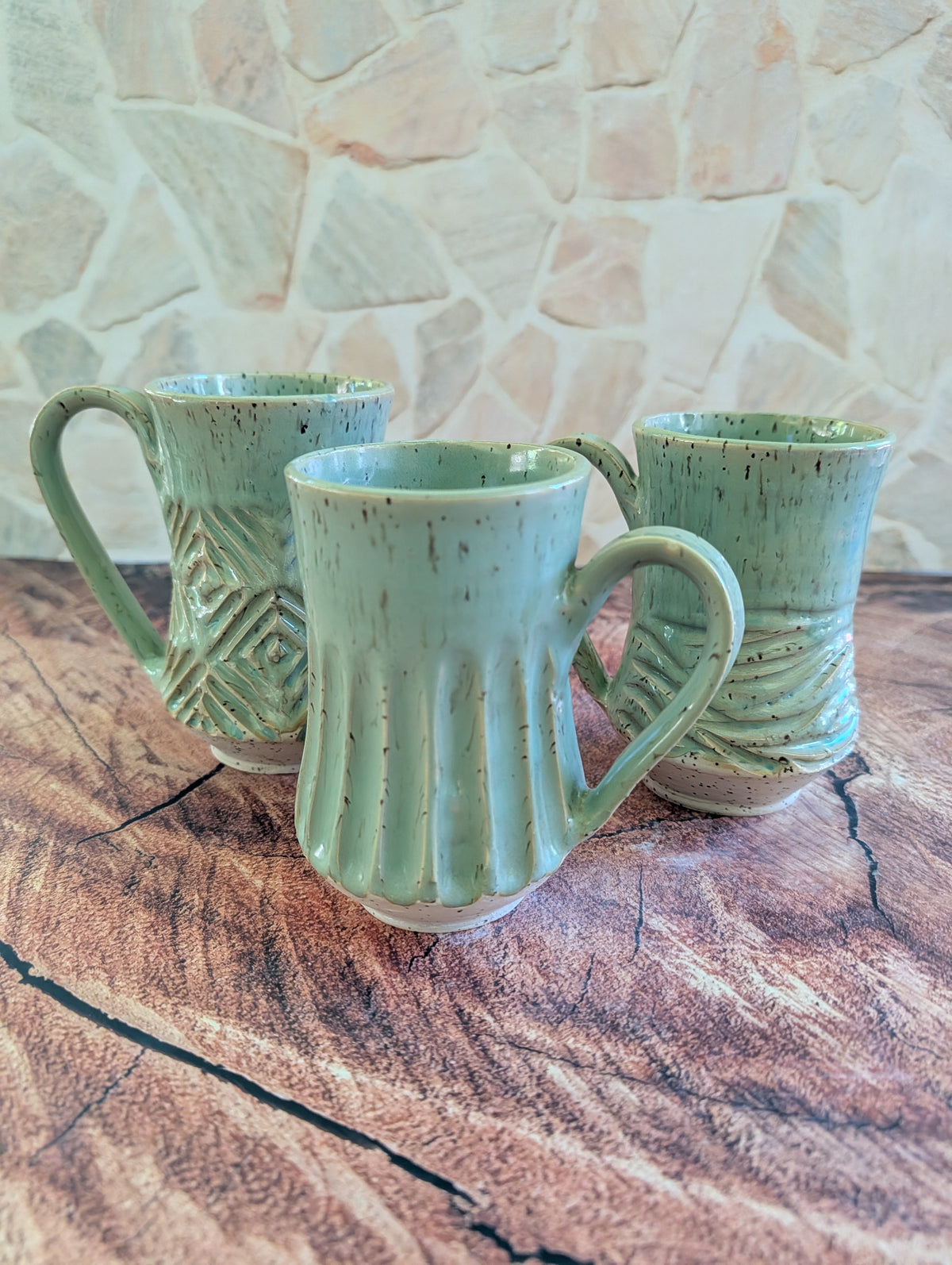 Sea Foam Tall Mugs