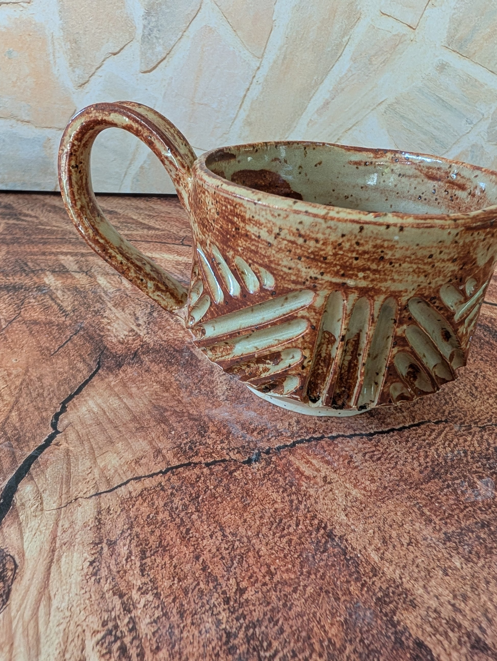 Chai Shortie Criss Cross Wide Mouth Mug