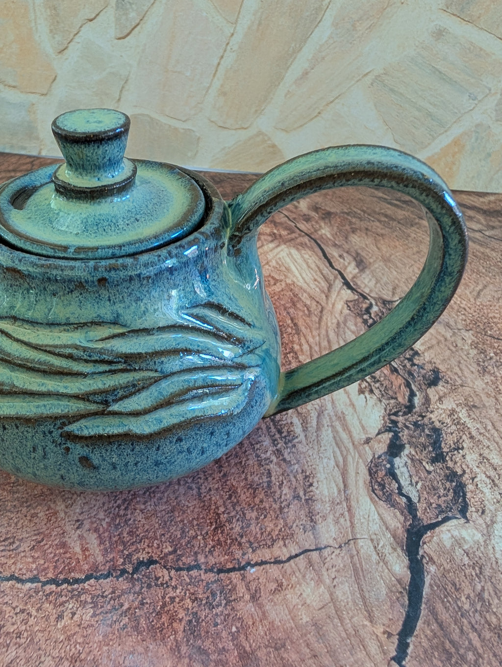 Small Sea Foam Wave Tea Pot