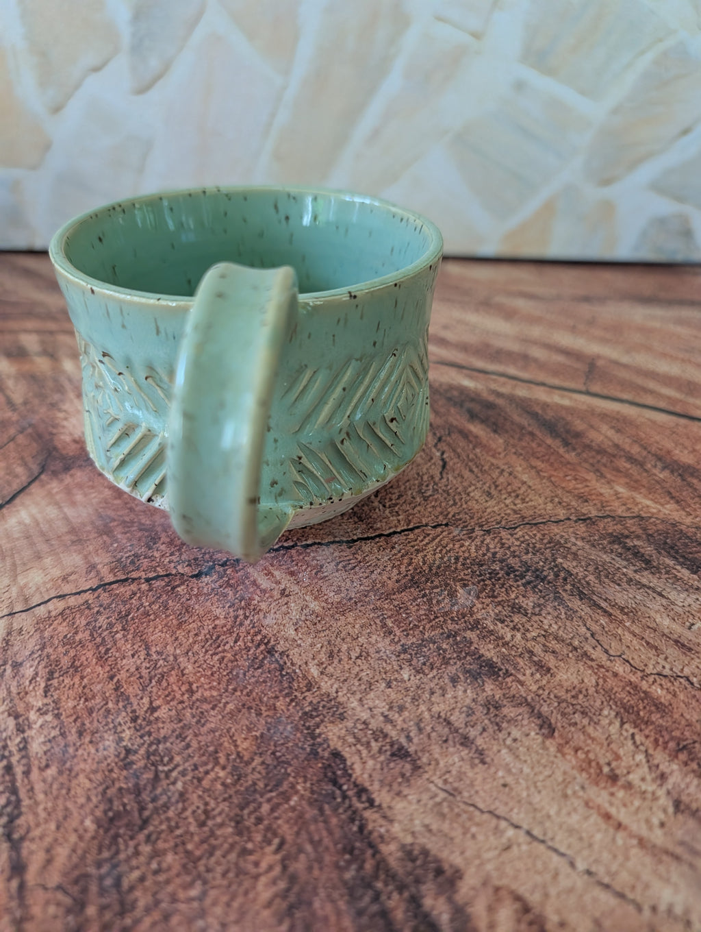 Sea Foam diamond Wide Mouth Mug