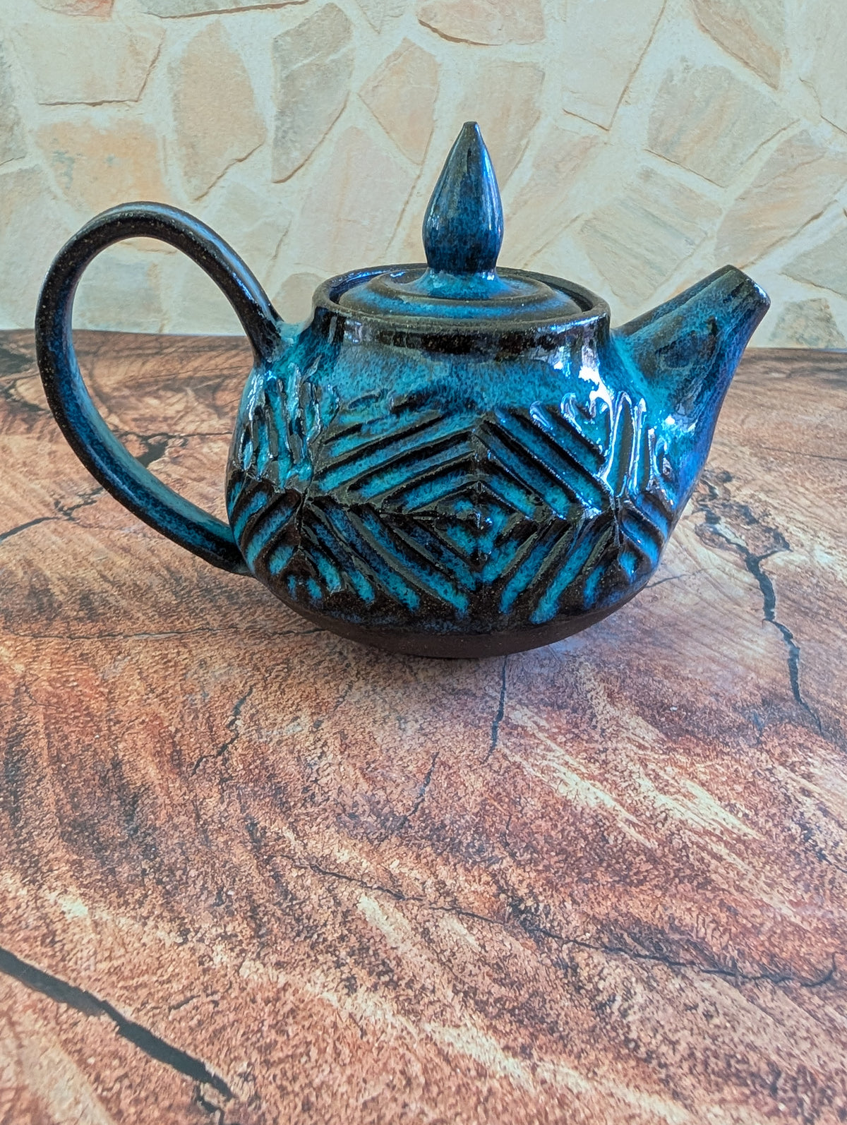 Small Bio Lum Criss Cross Tea Pot