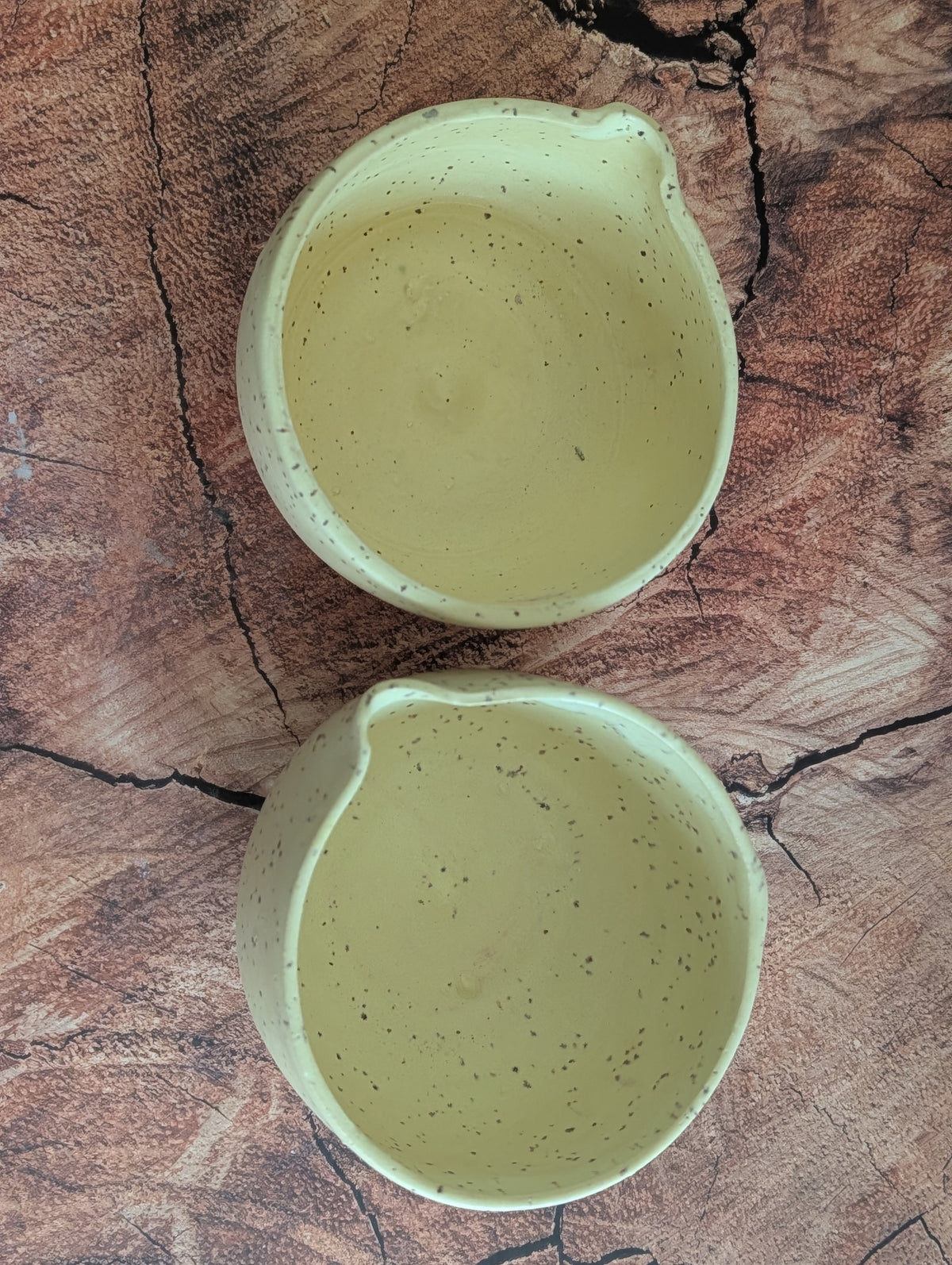 Matte Canary Matcha bowls